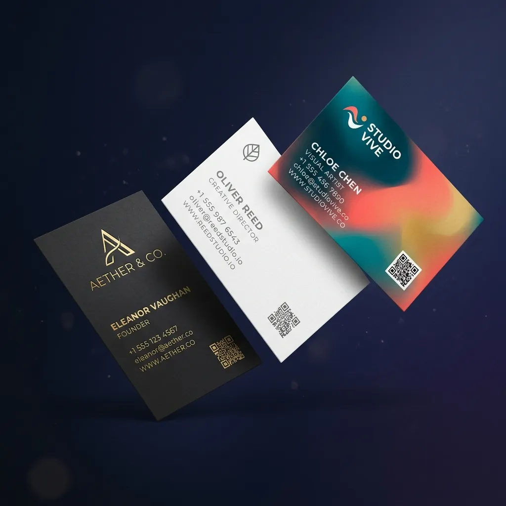 Luxury dark gold business card design